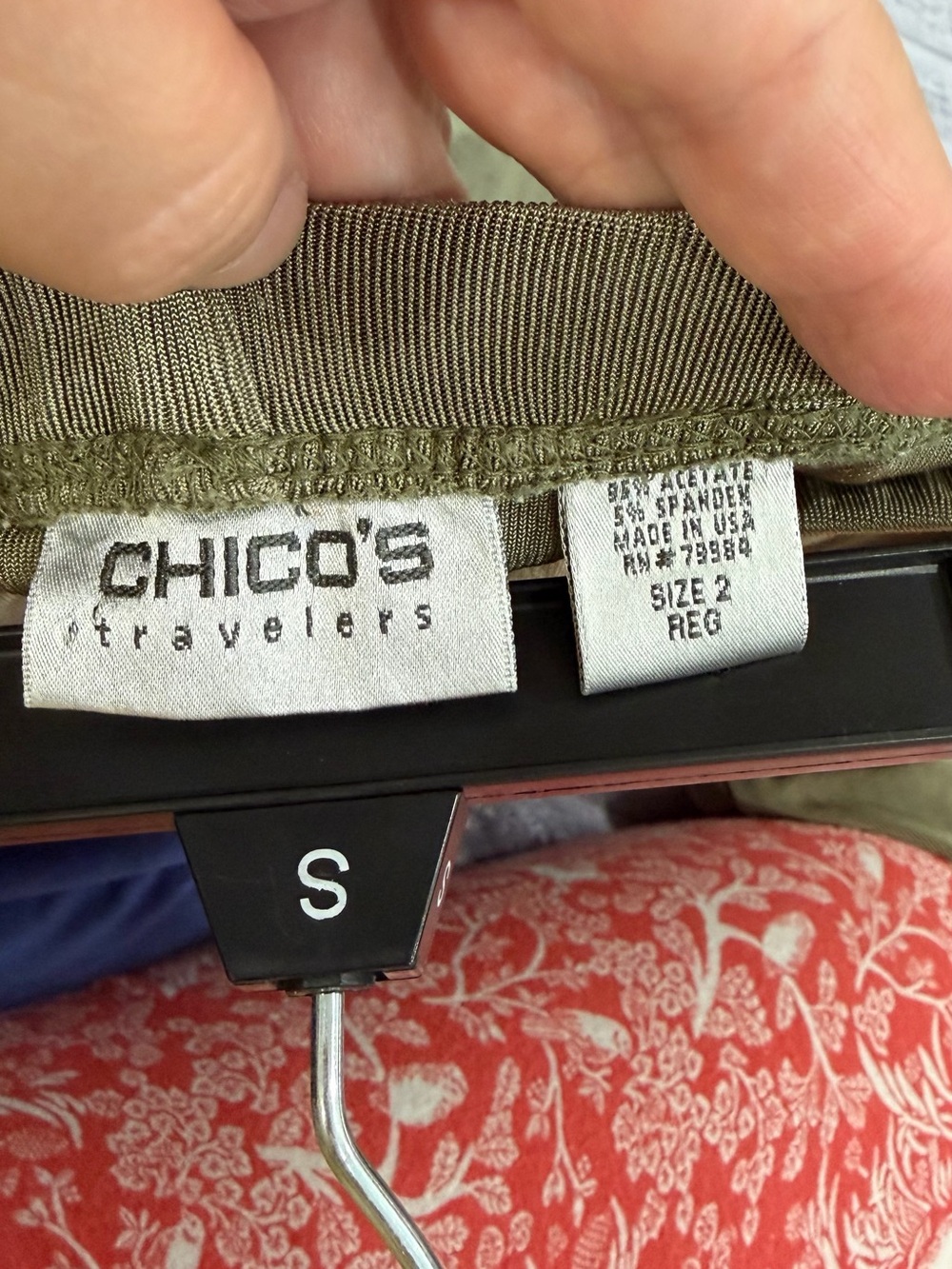 Chico's Olive Wide-Leg Split-Side Pants - Picture 6 of 6